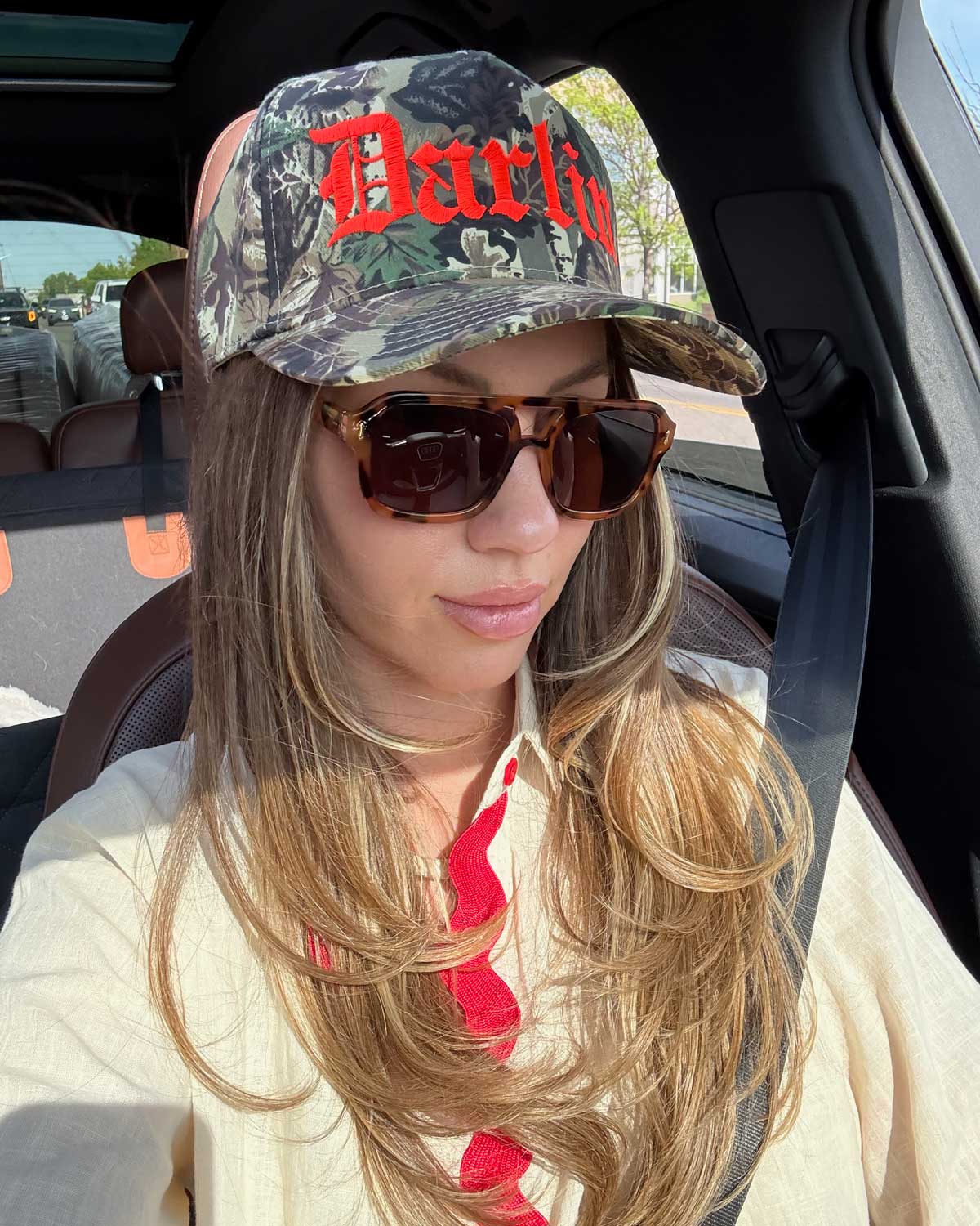 Darlin' Camo Embroidered Hat - Trendy Western Style