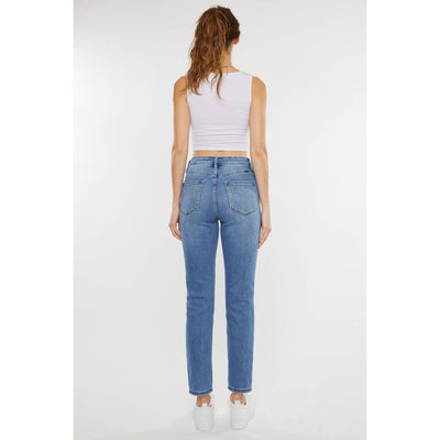 High rise slim stretch jeans