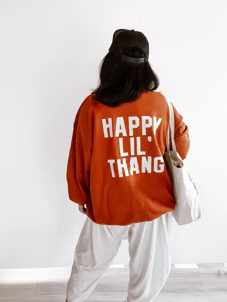 Happy Lil Thang Sweatshirt - Rust