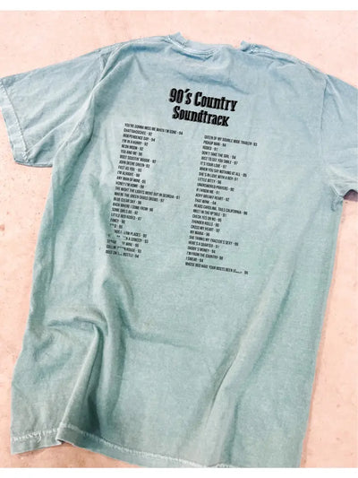 90's Country Soundtrack washed pocket Tee
