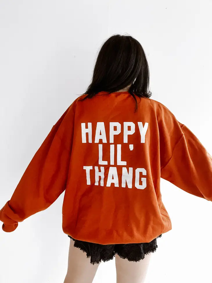 Happy Lil Thang Sweatshirt - Rust