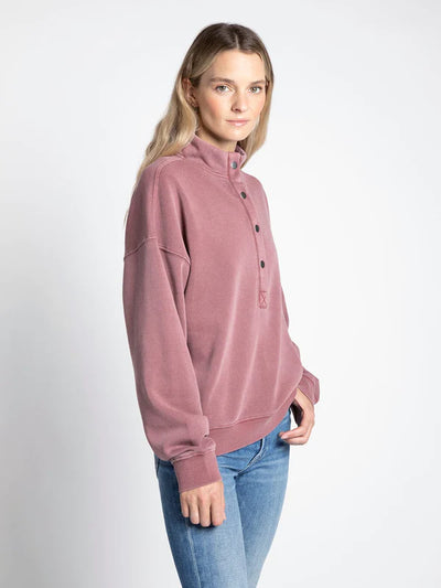 Half button sweatshirt