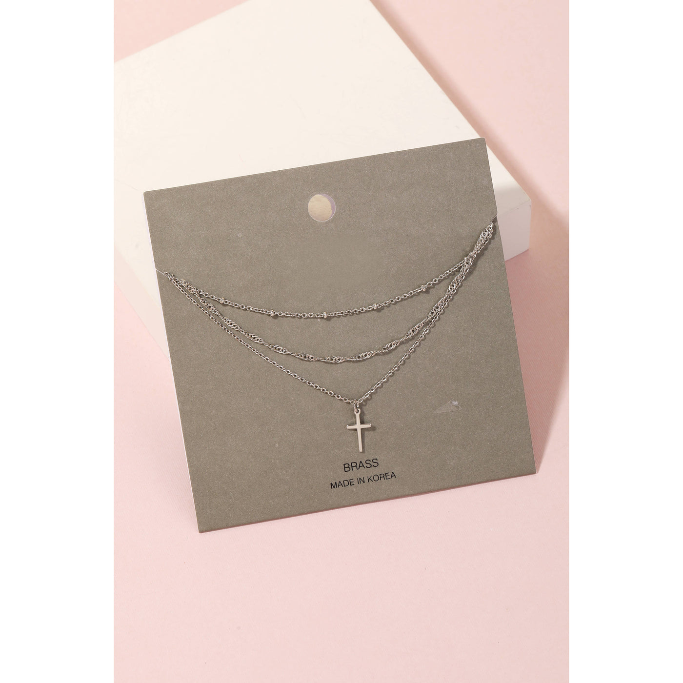 Cross Layered Dainty Necklace