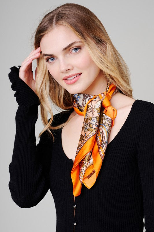 Floral paisley bandana scarf