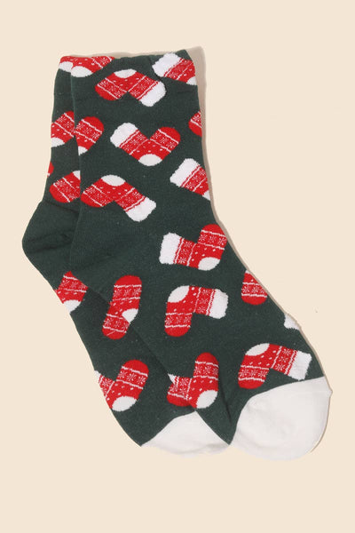 Christmas Stocking Print Socks