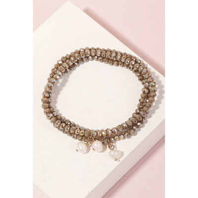 Pearl Layered Beaded Bracelet Set