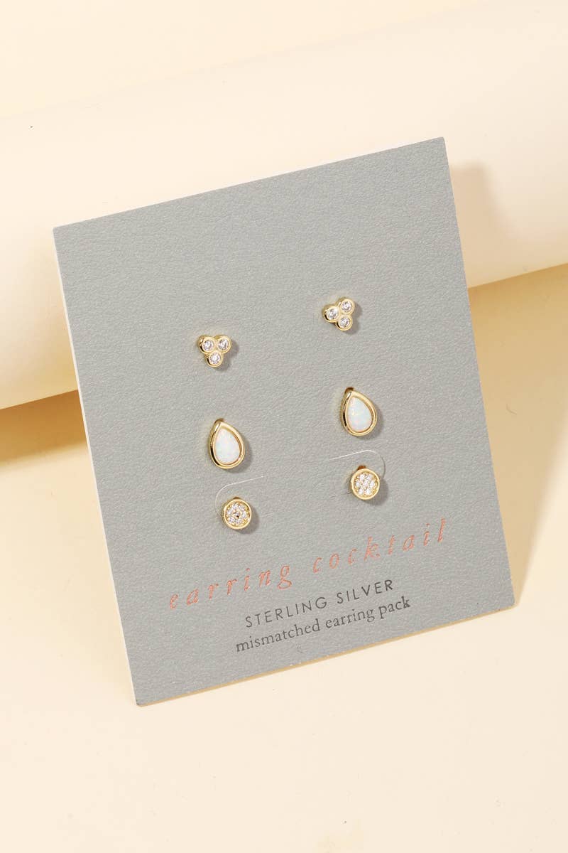 Small Sterling Silver Earring Set