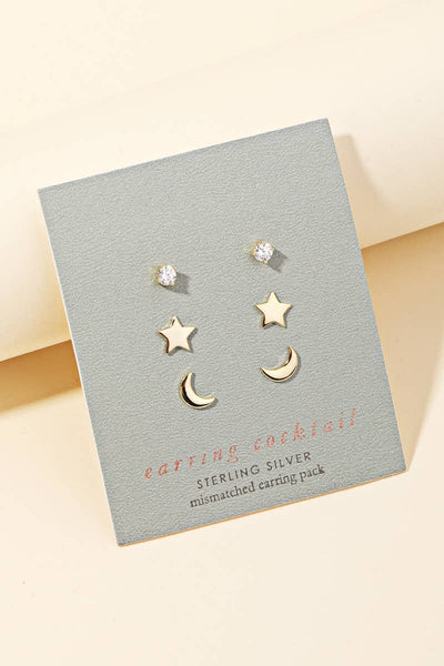 Sterling Silver Star Stud Earrings