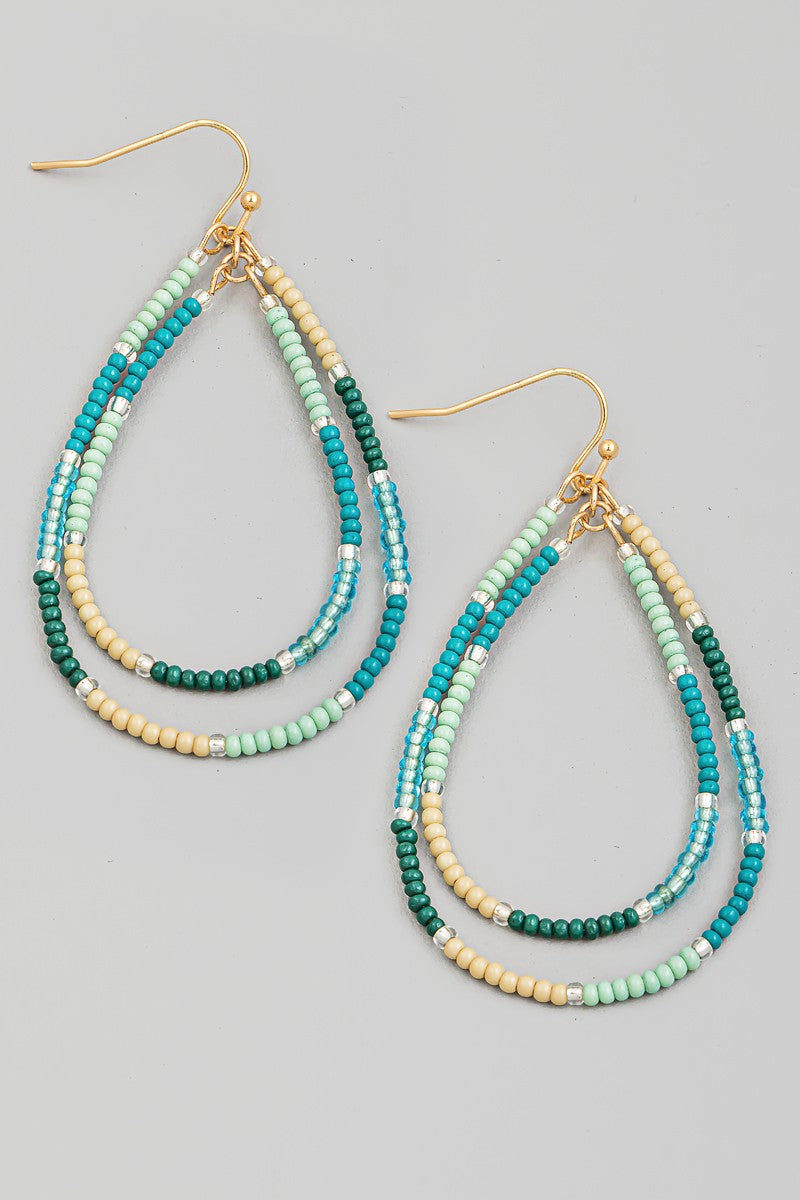 turquoise dangle earring - 1027